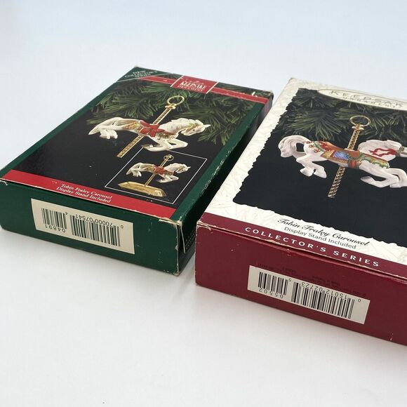3 Hallmark Keepsake Tobin Fraley Carousel Horse Christmas Ornaments '92 '93 '94 - Picture 9 of 10